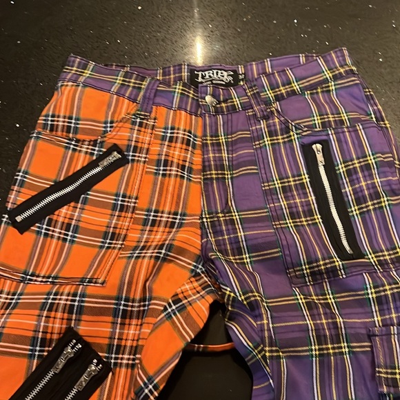 Tripp NYC - Madness Pant Purple/Orange Plaid 32/32 - Picture 3 of 5